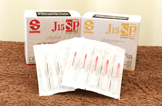 痛みがない日本製の鍼を使用